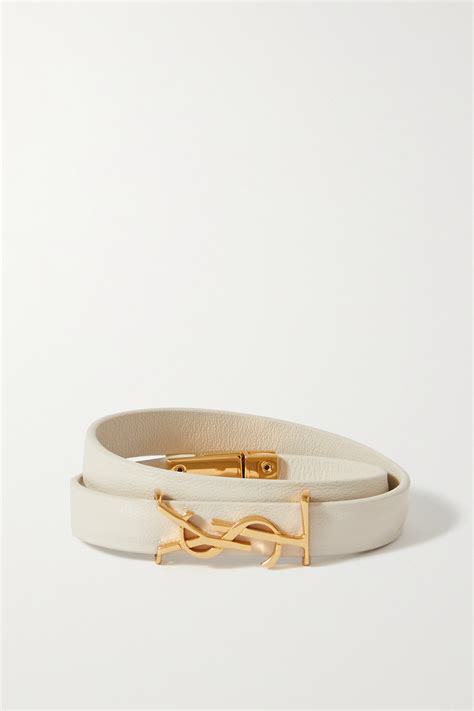 women's ysl bracelet gold|saint laurent leather bracelet.